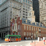 Boston Old Town Trolley at the Old State House