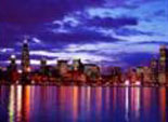 Chicago's Skyline at Night