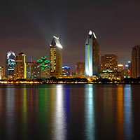 San Diego Waterfront at Night