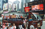 Boarding the AquaBus in Times Square