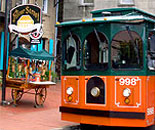 Shopping Stop with the Orange and Green Old Town Trolley